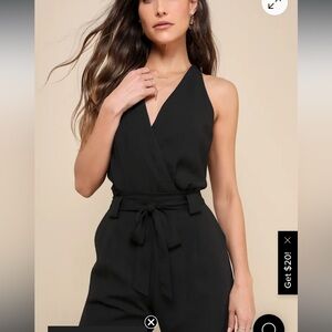 Lulu's Chic Black Belted Jumpsuit